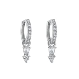 925 Sterling Silver Ear Needle Crystal Zircon Tassel Pendant Hoop Earrings Retro Small Fragrance Style High Jewelry Women Gifts