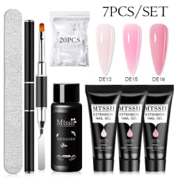 MTSSII 20m Extension Nail Gel Set Manicure Set Finger Quick Buliding Extension Gel Nail Polish Kit Soak Off UV Gel LED Nail Art