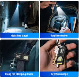 USB Rechargeable Torch With Pen Clip Powerful Mini Outdoor Working Lantern With Magnetic Portable Keychain LED COB Flashlight