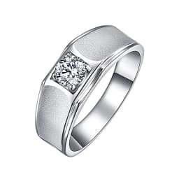 Gorgeous 1CT D Color Concise Certified Moissanite Diamond Engagement Rings For Men Real Luxury Top Quality Wedding Jewelry