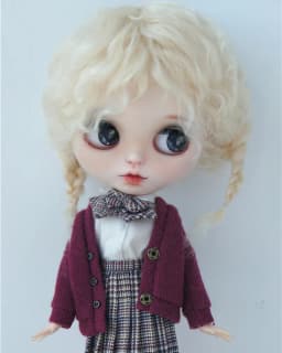 Fjusuns JD644 9-10inch 10-11inch Messy Baby Curly Mini Twintail Mohair BJD Wigs QBaby Pullip Blythes& 18"AG Doll Accessories