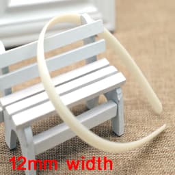 10pcs ABS Plain Headband Base 10-25 MM No Teeth Headbands White Plastic Head Hoop Bezel for DIY Girls Woman Hairwear Accessories
