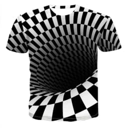 Men's 3D printed T-shirt, oversized loose fitting clothing for men, retro fashionable short sleeved top, fun and affordable roun