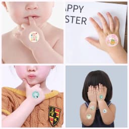 100-500pcs Happy Easter Stickers Cute Rabbit Stickers Gift Sealing Labels Baking Package DIY Wrapping Box Kids Gift Bag Decor