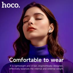 HOCO EW72 Wirelss Bluetooth 5.4 ANC Noise Reduction Earphone With LED Full Touch Smart Screen Charging Box Music Sports Earbuds