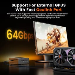 PELADN Gaming Mini PC AMD Ryzen AI 9 HX 370 (12 Cores,up to 5.1Ghz), 32GB LPDDR5X 1TB PCIe 4.0 SSD Dual 2.5G LAN USB4 20Gbps Type-C/DP/HD Mini Desktop Computer WiFi7 4K/60Hz Triple-Display USB3.2/BT5.4 Mini Computers