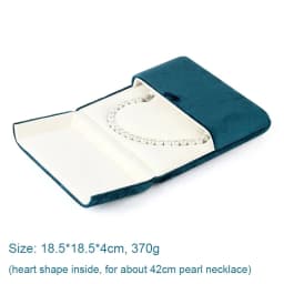 Pearl Necklce Gift Box Velvet Necklace Packaging Box Ring Holder Display Showcase Pendant Organizer