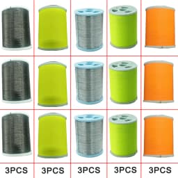 TAKEDO 15PCS/SET 100 Yards B Spool Nylon Metallic NCP Thread Guide Ring Winding Thread DIY Rod Building Repair Wrapping Line