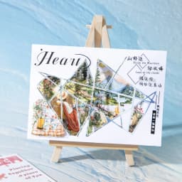 32pcs/lot Memo Pads Material Paper Four hour scenery book Junk Journal Scrapbooking Cards Retro Background Decoration