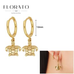 925 Sterling Silver ear needles Animal Butterfly/Elephant/Shell Pendant Hoop Earrings For Women Fashion Jewelry Accessories