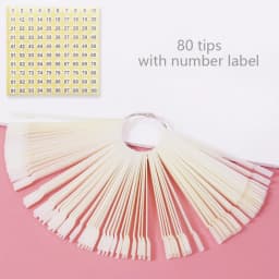 Nail Display Sticks Nail Swatch False Nail Tips Nail Gel Polish Practice Clear Natural Colors Display Board for Nail Art Tools