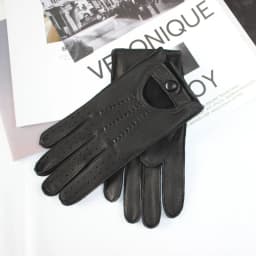 New High-Quality Men's Deerskin Gloves Thin Single Leather Unlined Touch Screen Leather Driving Gloves