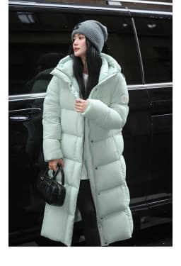Winter High Quality Long Hooded Down Jacket Women White Duck Down Warm Thick Outwear Female Loose Parker Knee Length Down Jacket