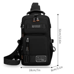 Neutral Functional Fashionable Crossbody Bag - Chest Bag, Single Shoulder, Adjustable Shoulder Strap, Perfect for Travel and Dai
