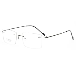 New 2022 Rimless Glasses Frame with Recipe Customized Lenses Shapes Flexible Temple Legs Prescription Eyeglasses for Men Women