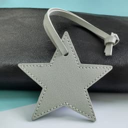 8cm PU Leather Patch Five-Pointed Star Keychain Star Decoration For Embellishing Bag Clothing Lanyard