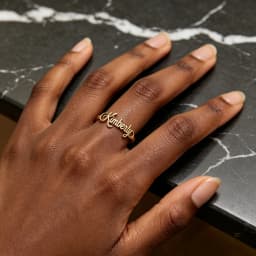 Custom Cursive Name Adjustable Ring Personalized Script Name Rings For Women Couple Name Ring Jewelry Mom Sisters Best Gifts