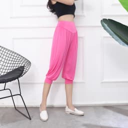 High Waist Modal Loose Fit Large Size Harlan Pants Women's Thin Extra Large Casual Sports Yoga Lantern Pants Cotton Lantern P...