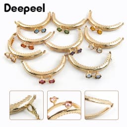 2/5Pcs 8.5cm Bead Head Embossed Metal Bag Handle Gold Coin Purse Frame Clourse Kiss Clasp Wallet Sewing Bracket Bags Accessories