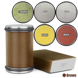 Rolling Knife Sharpener Magnetic Knife Holder Diamond Sharpening Stone Kit with 15 and 20 Degrees Angle Roller Kitchen Accessory