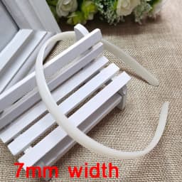 10pcs ABS Plain Headband Base 10-25 MM No Teeth Headbands White Plastic Head Hoop Bezel for DIY Girls Woman Hairwear Accessories