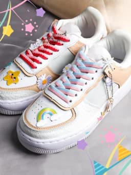 1 Pair Flat Color Stitching Shoelaces for Sneakers Macaron Hollow Woven Shoe Laces Rainbow Colorful Shoelace for Women Man