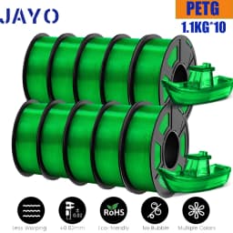 JAYO 10 Rolls PETG Filament 175mm 3D Printing No Bubbles No Drawing Smooth Multiple Colors Optional for 3D Printing 1.1kg/1roll