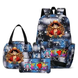 One Piece Backpacks Women Men Capacity School Bag Rucksack Printe Backbag Travel Daypack Male Backpack Mochila 3pcs