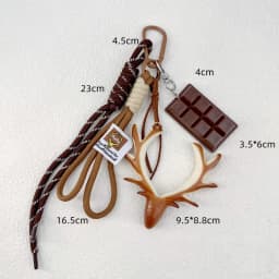Korean Style Bread Bag Pendant Autumn-Winter Keychain Ornament Braided Rope Bag Pendant Alkali Water Bound Bread Multifunction