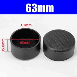 Round Black PVC Soft Rubber Pipe Sleeve Tube Cap Table Chair Foot Pad Protective Cover 6 8 10 12 14 16 19 20 22 25-120mm