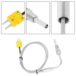 EGT Thermocouple Temperature Sensor K-Type With 1/8" NPT Compression Fittings Gas Temp Sensor Probe Connector