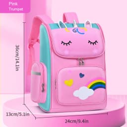 New CHILDREN'S Elementary School Students Schoolbag 6-12 Years Old Boys and Girls Shoulders Backpack 1-6 Grades Unicorn Cute Wat