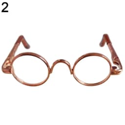 5.5cm Plush Doll Glasses For 10cm Cotton Dolls Round Frame Eyeglasses Dolls Mini Plush Animal DIY Clothes Accessories