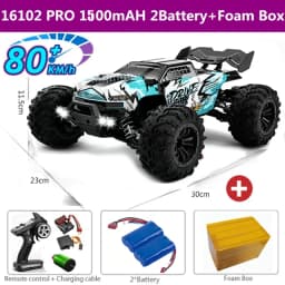 50 or 80KM/H Rc Cars 1/16 Off Drift Road 4WD with LED 2.4G Waterproof Remote Control Monster Truck for Adults and Kids Toy Gift