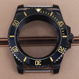 PVD Black NH35 40mm Men's Watch Case Sapphire For SUB Seiko NH35 NH36 NH38 NH34 Miyota 8215 ETA 2824 Movement Yacht-Master 20ATM