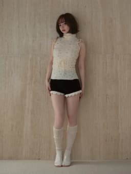 Spring and Summer New Japanese Sweet High-waisted Lace Splicing Shorts Women's Fashion Pure Desire Elegant Spice Girls Shorts