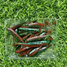 MUKUN 20PCS Micro Soft Fishing Lures 0.35g/35mm T-tail Worm Lure Small Artificial Bait Jig Wobblers Bass Pike Fishing Tackle