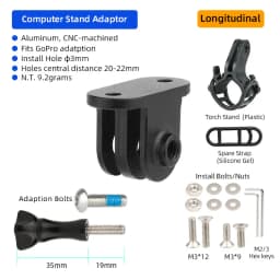 Aluminum Bicycle Computer Mount Adapters for Garmin Edge Bryton Compatible with Gopro Sport Action Camera MTB Road Bike Parts