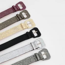 Women's Glitter Sequin Belt, Sparkly Belt for Jeans, Suitable for Pairing with various Pants and Coats
