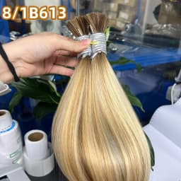 Bulk Hair 100% Real Human Hair Machine Made Virgin Remy Straight Hair Bulk 18-30inch 100g Natural Blonde Hair Extension No Weft