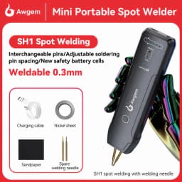 Awgem Portable Spot Welder DIY Handheld Spot Welding Machine 90 Gears Adjustable Spot Welding for 18650 Lithium Battery