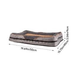 Voltsify Anti-Slip Orthopedic Pet Bed with Removable Zipper Cover, Elevated Pillow Support, High-Density Sponge & EPE Foam
