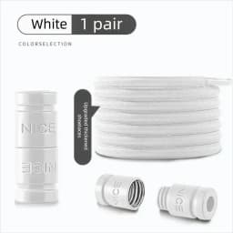 1 Pair Metal Lock Laces Sneakers No Tie Elastic Shoelaces Sports Shoe Laces for Capsule Lock Stretch Shoelace Rubber Shoestrings