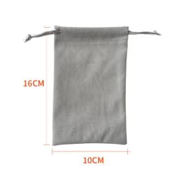 10Pcs Grey Drawstring Velvet Drawstring Pocket Jewelry Dust-proof Storage Bag Dust-proof Velvet Bag