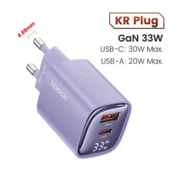 Toocki 33W GaN USB C Charger Digital Display Fast Charging Type C Charger for iPhone 15 14 13 12 Samsung Galaxy S23 S22 Xiaomi