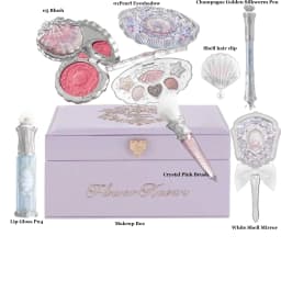 Flower Know Strawberry Rococo All-In One Gift Set Makeup Kit Full Professional Garden Mirror Blush Powder Lip Cream Flowerknows