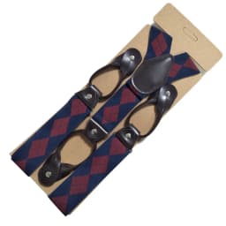 3.5 X 120cm Button Suspenders Men Braces Dark Brown Leather Vintage Pants Strap Belt for Trouser Jockstrap Hombre Suspensorios