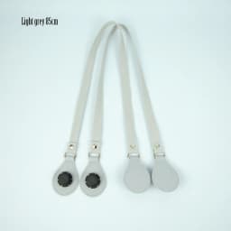 New Arrival Long Thicken Polyester Cotton Flat Handles With Faux Leather PU Drop End with Silver Rivet for OBag for EVA O Bag
