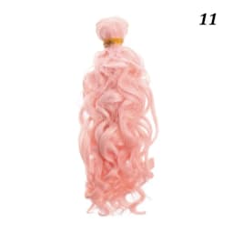 15*100cm Doll Hair High-Temperature Curly Wigs 1/6 1/4 1/3 Doll Mini Tresses Fashion Screw Periwig DIY Toy Toupee Accessories