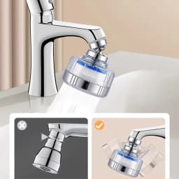 360° Kitchen Faucet Aerator, Water Saving Nozzle Sprayer with Swivel, Adjustable Tap Head Filter for Sink Extension Filter Eau